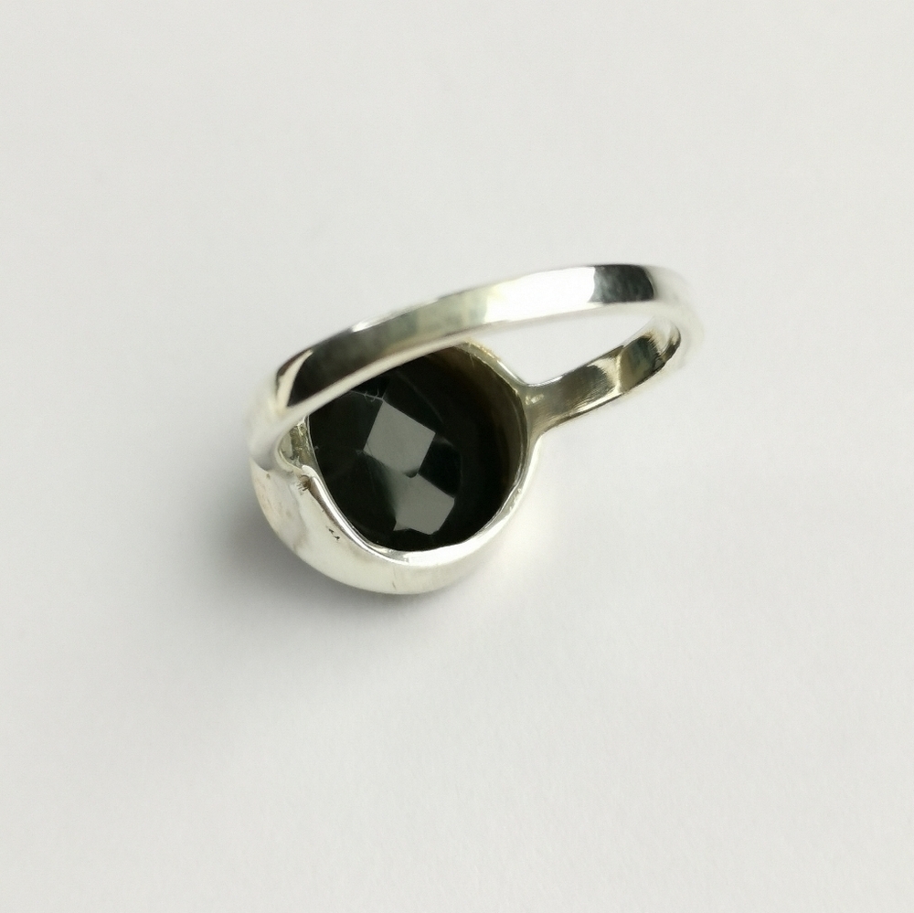 NEW Black onyx sterling silver ring size 6 - Picture 4 of 6